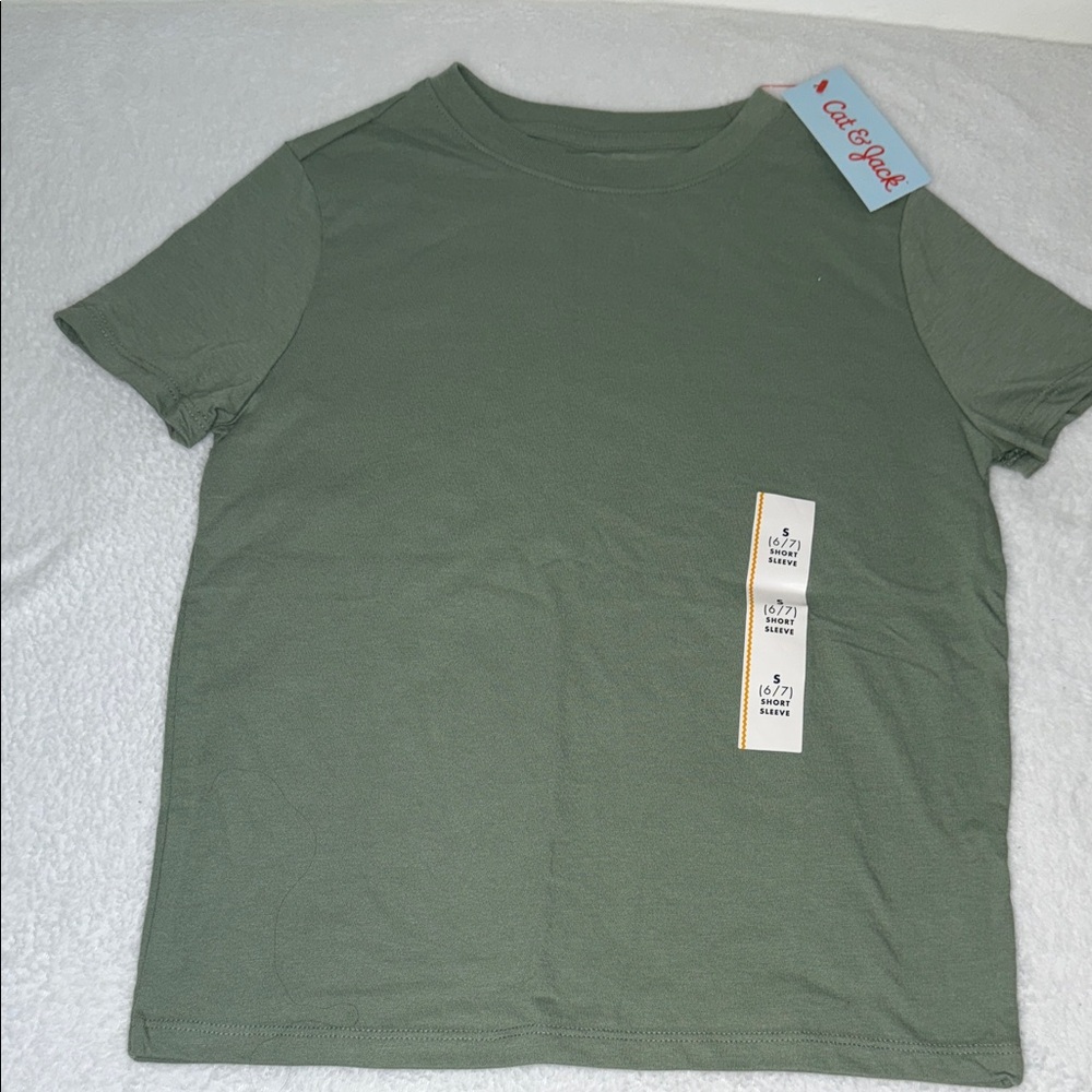Cat & Jack Green Short Sleeve Tee
